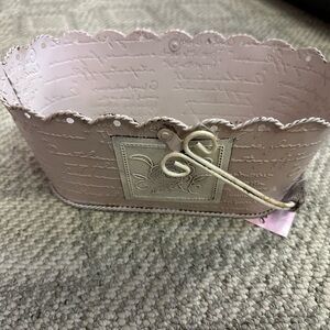 Elegant Cream Decorative Basket / vintage mail holder Parisian inspired